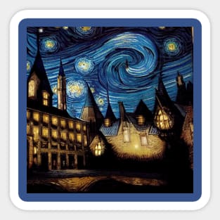 Starry Night Wizarding School Van Gogh Sticker